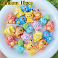 Newest FUNISM 3D Pok mon Keychain Cartoon Resin Hole Beaded DIY Craft Phone Key Ring
