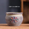 Mediterranean Succulent Flower Pot Large Diameter Red Ceramic Old Pile Basin Retro Household Use