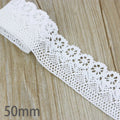 (5Meter/roll) White Beige Cotton Embroidered Lace Net Ribbons Fabric Trim DIY Sewing