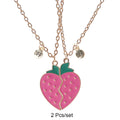 2 Pcs/set Best Friends Pendant Necklace For Woman Magnetic Adjustable Rainbow Daisy Lover Broken Heart Chain BFF Jewelry Gifts