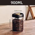 Vacuum Sealed Jar Coffee Bean Storage Bottle Kitchen Food Grain Tea Glass Jar Fresh