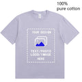 Custom-Made Men's T-Shirts Are Suitable for Team Gatherings, Gyms, and Sports Cotton Round-Neck Short-Sleeved Shirts