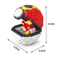 Pokemon Pokeball Pikachu Miniature Small Particle Building Blocks Puzzle Assembly Toy for Adult Girls and Boys