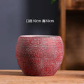 Mediterranean Succulent Flower Pot Large Diameter Red Ceramic Old Pile Basin Retro Household Use