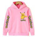 Autumn and Winter Sports Hoodies for Daily Warmth, Creative Pocket Monsters Cartoon Patterns, Men's and Girls' Clothing