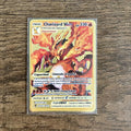 The Winged Dragon of Ra GX Charizard Theme Metal Mewtwo 6Pcs Gold Foil Fan Art Trading Cards Collection Toy Gift