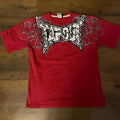 American 2000s Street Affliction New Men Tops Punk Short Sleeves Gothic Retro Printed Oversize T-shirt Couple Hip Hop Harajuku