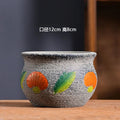 Mediterranean Succulent Flower Pot Large Diameter Red Ceramic Old Pile Basin Retro Household Use