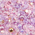 10g Mix Size Jelly Resin Flatback Rhinestone AB Imitation Pearl Beads For Nail Art DIY
