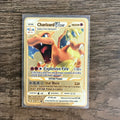 The Winged Dragon of Ra GX Charizard Theme Metal Mewtwo 6Pcs Gold Foil Fan Art Trading Cards Collection Toy Gift