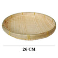 Tray Woven Woven Bamboo Tray Bamboo Round Bamboo Woven Basket Decorative Serving Tray