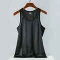 Men's Ice Silk Mesh Tank Tops Gym Stringer Transparent Bodybuilding Sleeveless Shirt Fitness Vest Male mesh Muscle Singlets