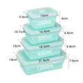 4PS Collapsible Food Storage Containers with Lids & Vent,, Kitchen Stacking Silicone